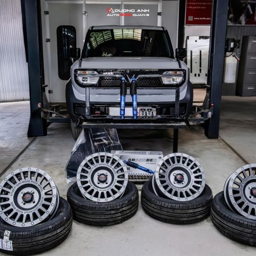 VF3 nâng cấp Mâm MAT Off-Road, Lốp Michelin, Phuộc HT25, Đuôi gió & Cảm biến áp suất lốp Icar – Sẵn sàng mọi địa hình