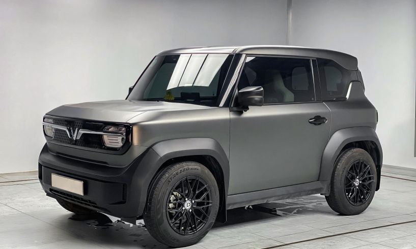 VinFast VF3 Wrap đổi màu Matte AMG Grey – Cá tính mạnh mẽ, phong cách châu Âu hiện đại